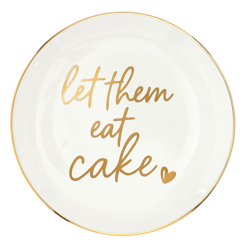 Ceramic Dessert Plates - Let Them Eat Cake - Set of 4