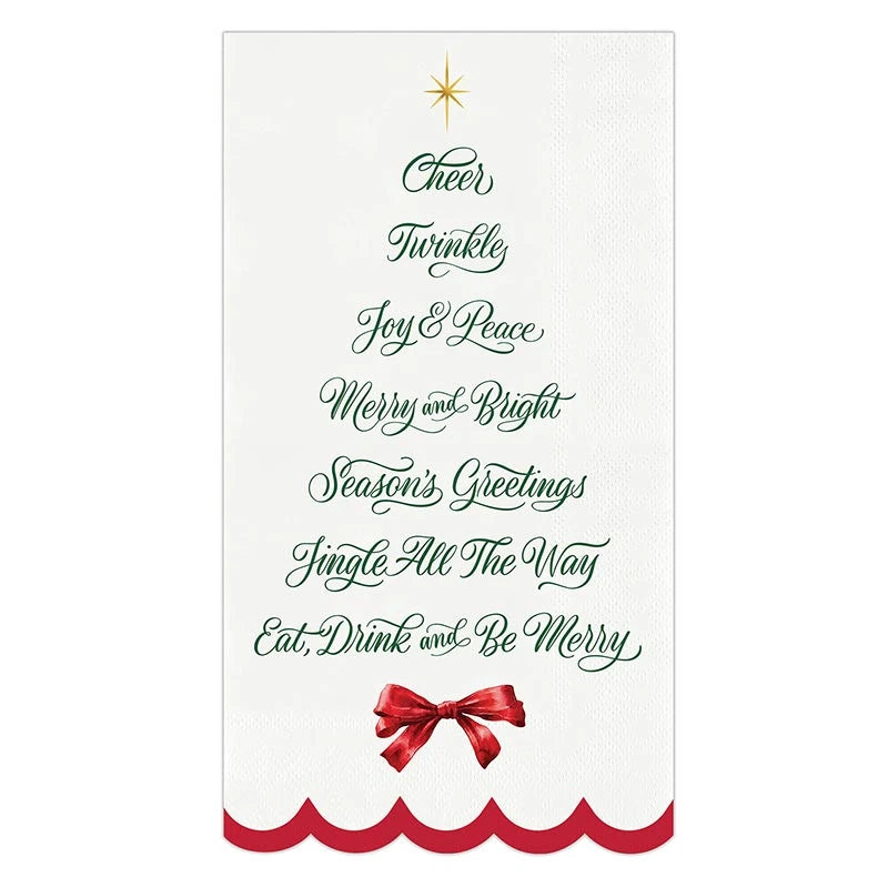 Scalloped Paper Guest Napkins - Eat Drink and Be Merry