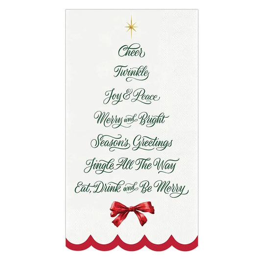 Scalloped Paper Guest Napkins - Eat Drink and Be Merry