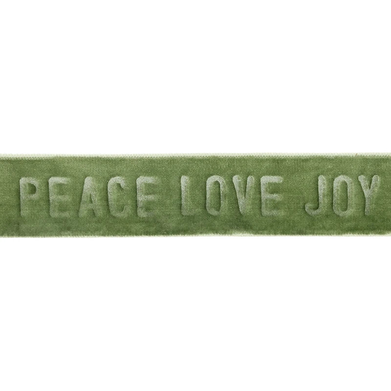 Face to Face Velvet Ribbon Spool - Peace Love Joy