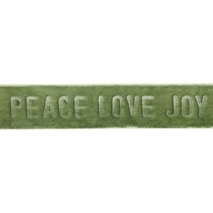 Face to Face Velvet Ribbon Spool - Peace Love Joy