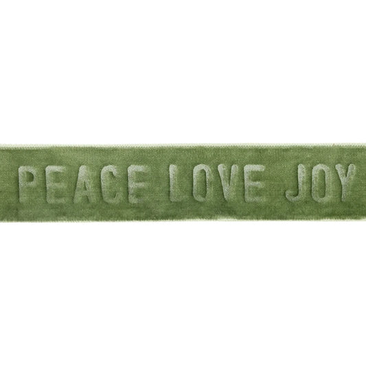 Face to Face Velvet Ribbon Spool - Peace Love Joy