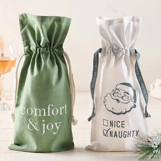 Face to Face Wine Bag - Santa