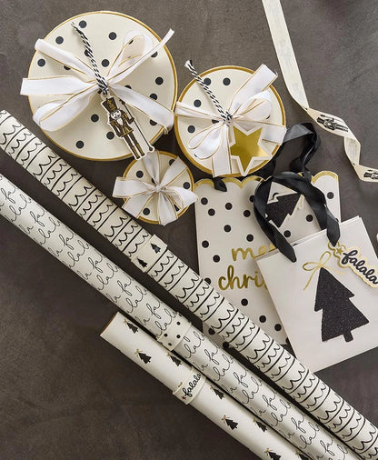 Gift Bag Set - Ivory + Black