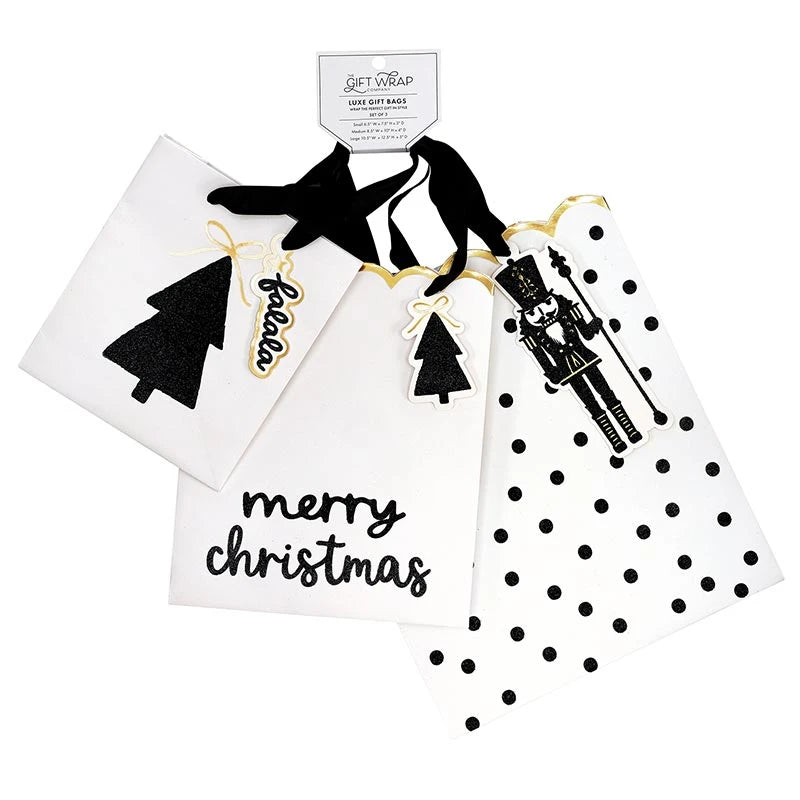 Gift Bag Set - Ivory + Black
