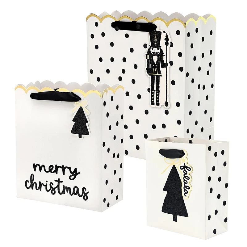Gift Bag Set - Ivory + Black