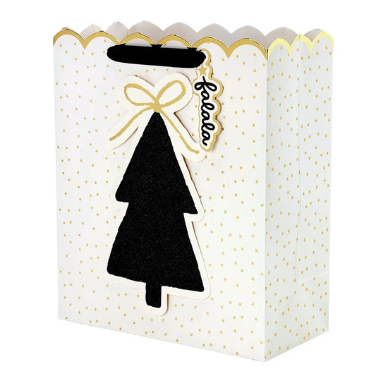 Large Gift Bag - Bow Tree + Gold Stars
