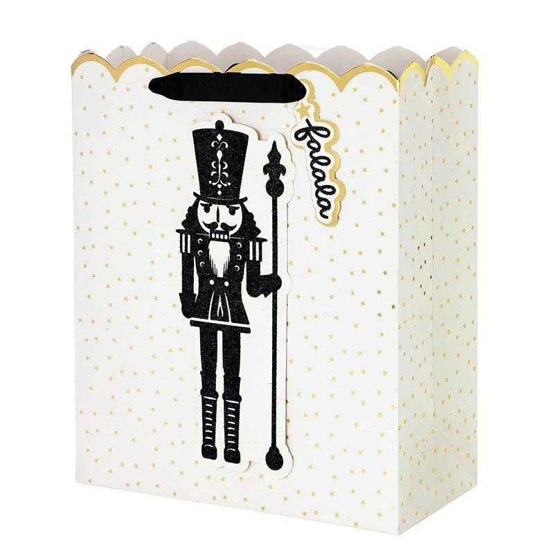 Large Gift Bag - Nutcracker + Gold Stars