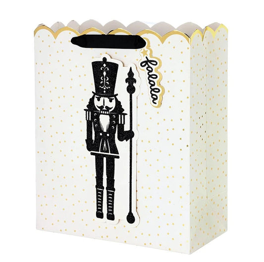 Large Gift Bag - Nutcracker + Gold Stars