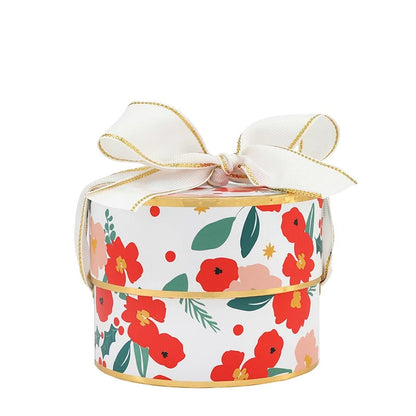 Nested Paper Gift Box - Red Christmas Floral - Set of 3