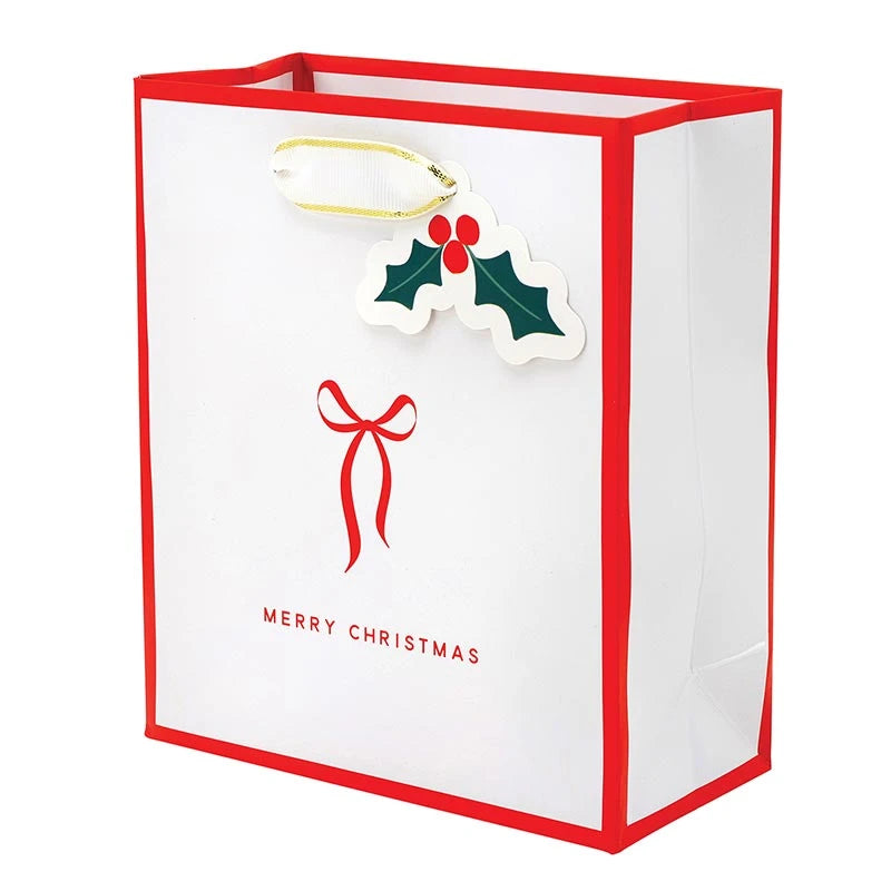 Small Gift Bag - Red Bow Merry Christmas
