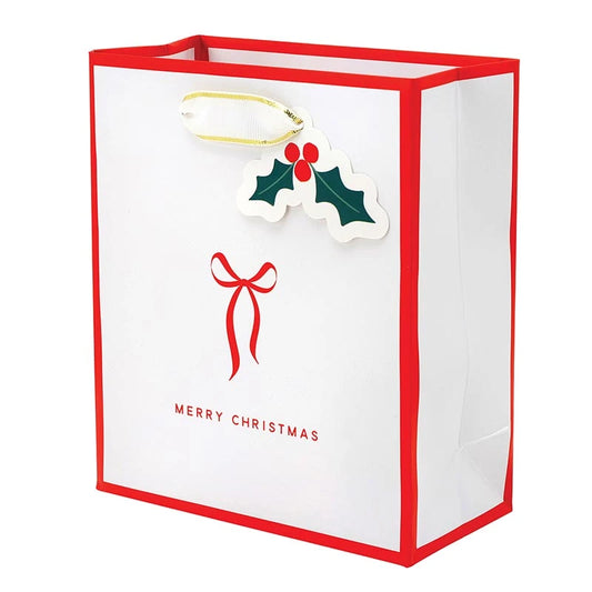 Small Gift Bag - Red Bow Merry Christmas