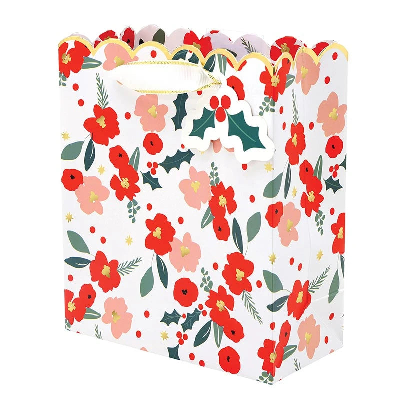Small Gift Bag - Red Floral
