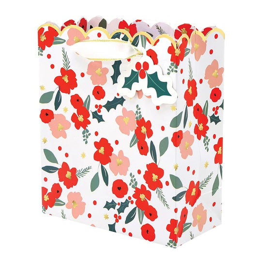 Small Gift Bag - Red Floral