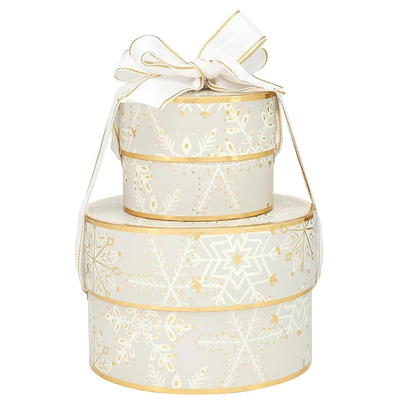 Nested Paper Gift Box - Snowflakes - Set of 2