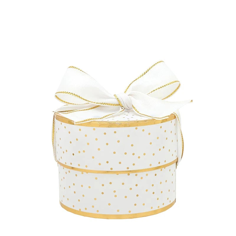 Nested Paper Gift Box - Gold Dots - Set of 3