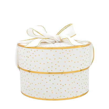 Nested Paper Gift Box - Gold Dots - Set of 3