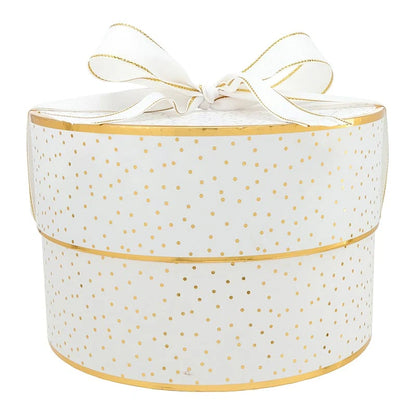Nested Paper Gift Box - Gold Dots - Set of 3