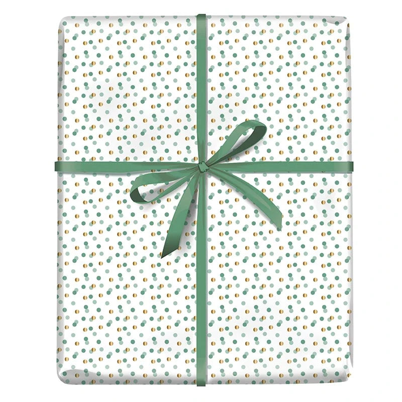 Wrapping Paper - Sage Confetti Dots