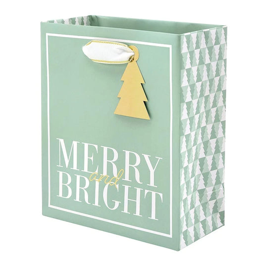 Small Gift Bag - Merry and Bright + Trees