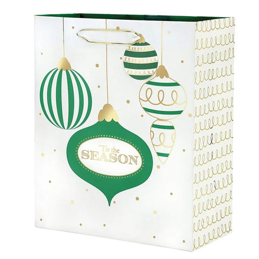 Large Gift Bag - 'Tis the Season + Gold Loops