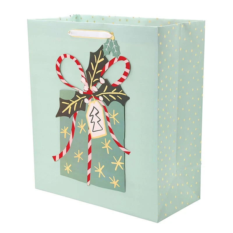 Jumbo Gift Bag - Present + Gold Stars