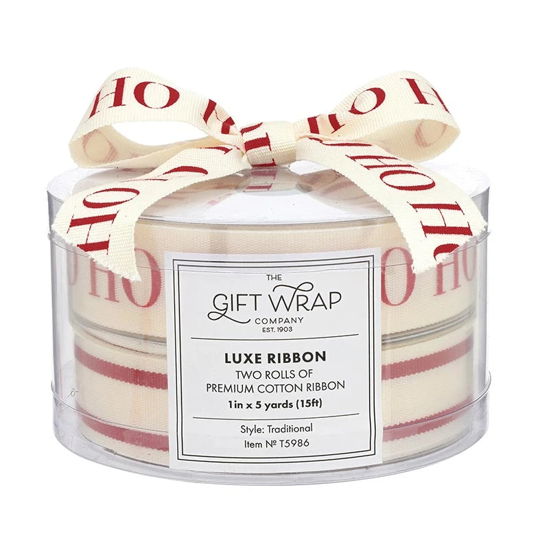 Ribbons - Ho Ho Ho + Striped - Set of 2