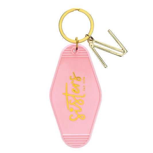 Plastic Key Tag - Sisters For Life