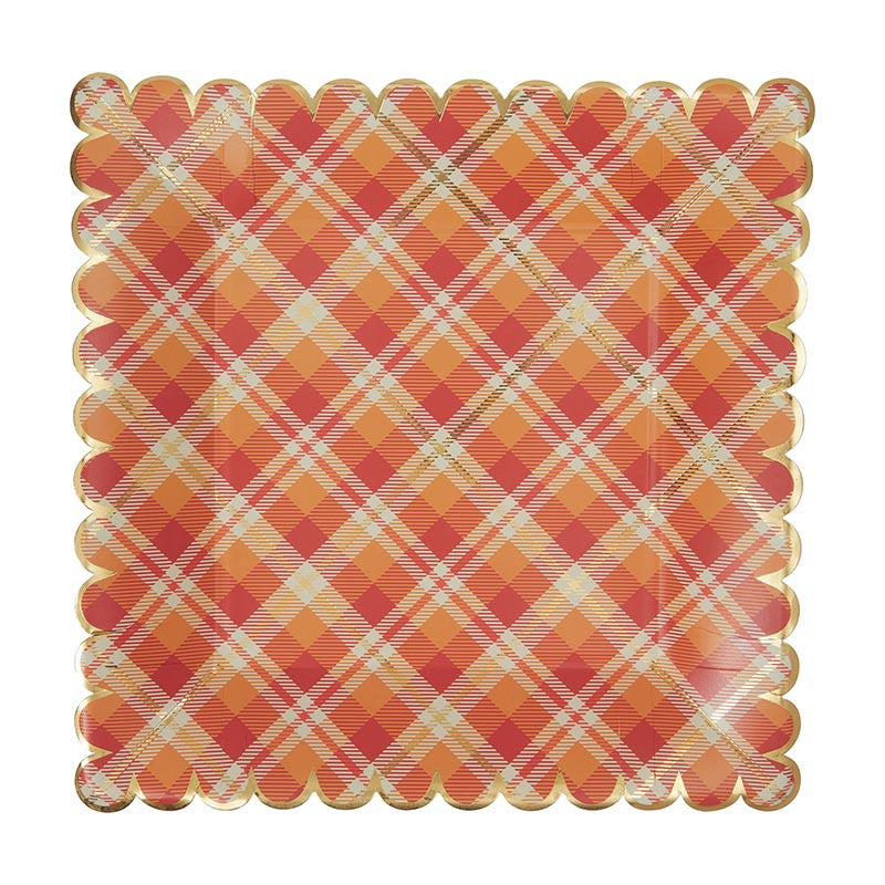 Paper Dinner Plate - Harvet Plaid
