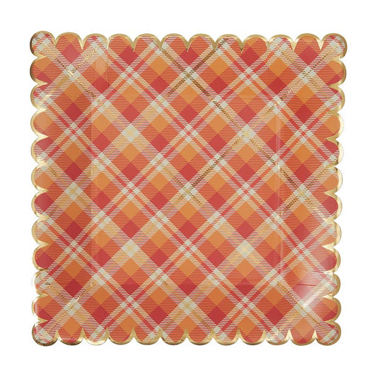 Paper Dinner Plate - Harvet Plaid