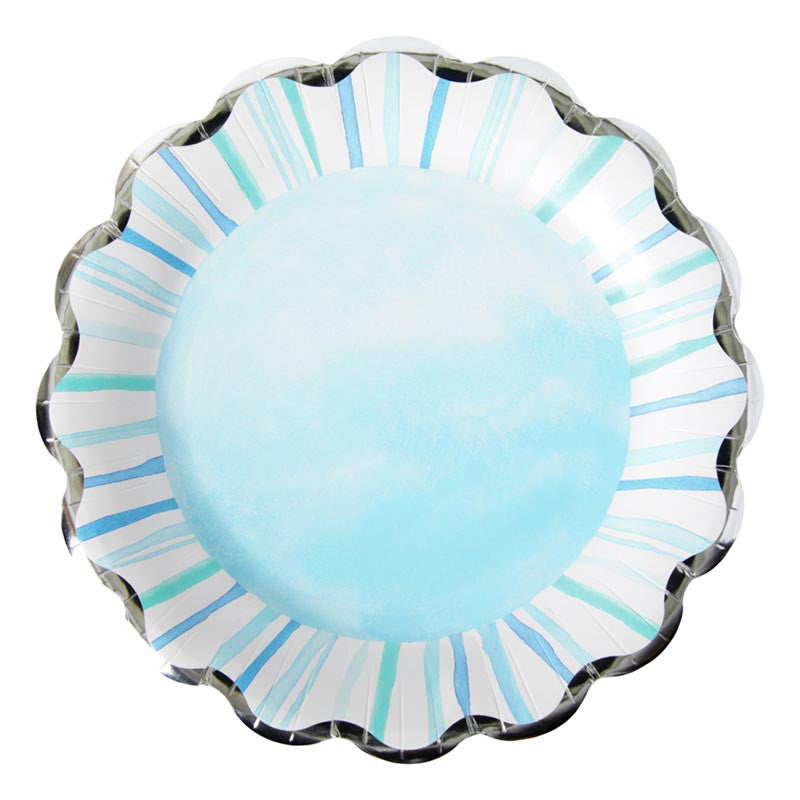 Paper Dinner Plate - Watercolor Coastal