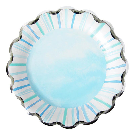 Paper Dinner Plate - Watercolor Coastal