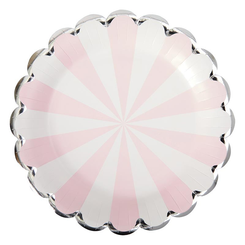 Paper Dinner Plate - White Pinwheel