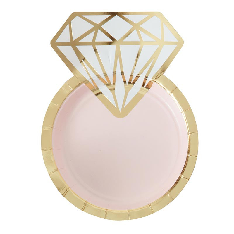 Paper Lunch Plate - Engagement Ring