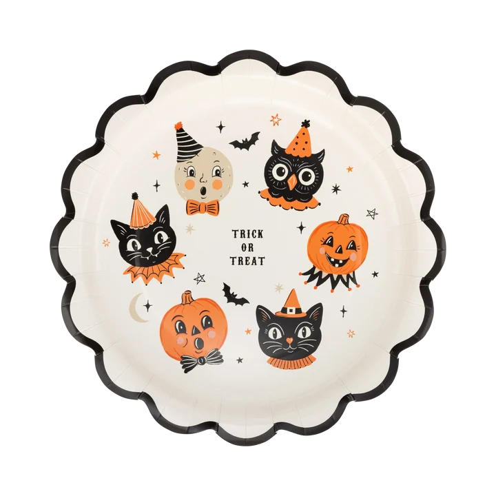 Vintage Halloween Characters Plate