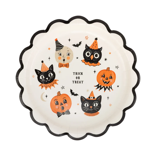Vintage Halloween Characters Plate