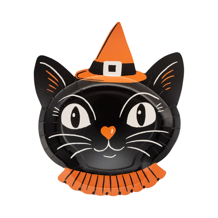 Vintage Witchy Cat Plate