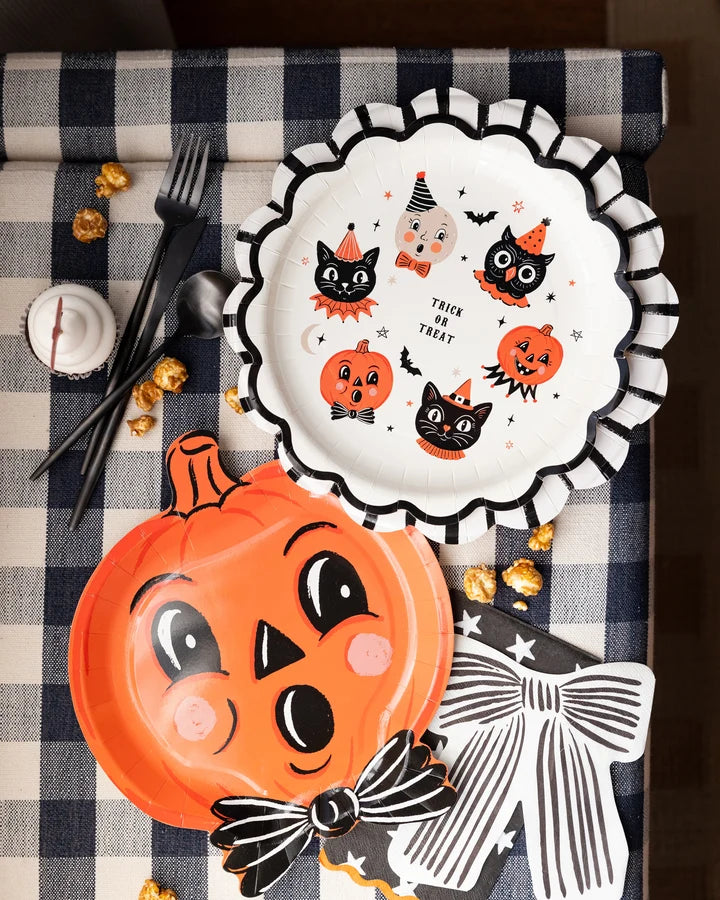 Halloween Sketchy Stripes 11" Plate