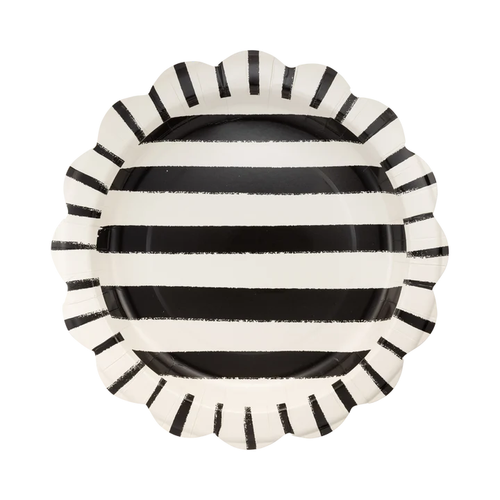 Halloween Sketchy Stripes 11" Plate
