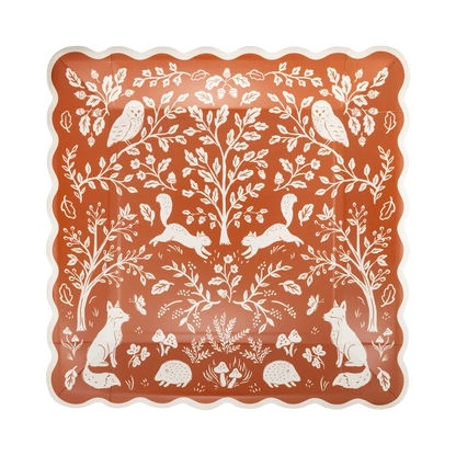 Acorn Grove Square Paper Plates