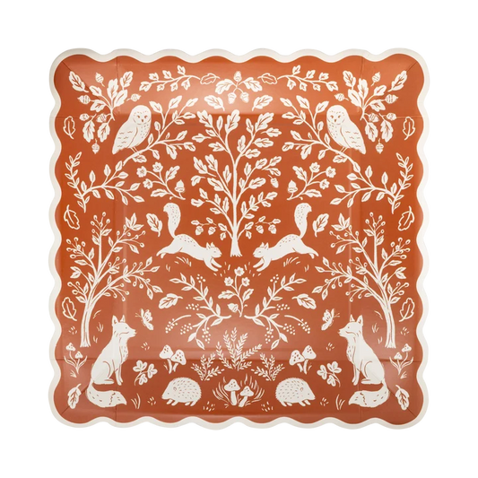 Acorn Grove Square Paper Plates