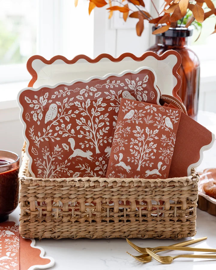 Acorn Grove Square Paper Plates