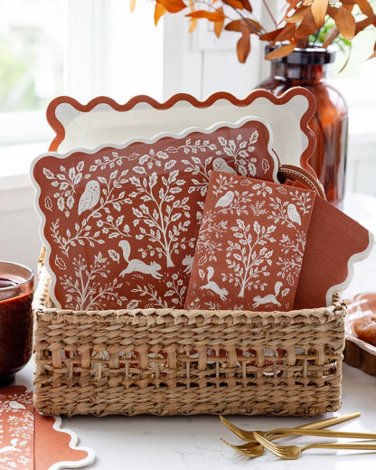 Acorn Grove Square Paper Plates