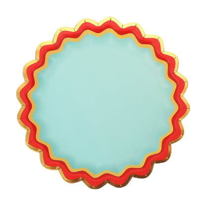 Rainbow Ric Rac Assorted Dessert Plates (10 count)