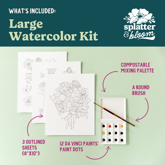 Fall Harvest Watercolor Painting Kit - (Large)