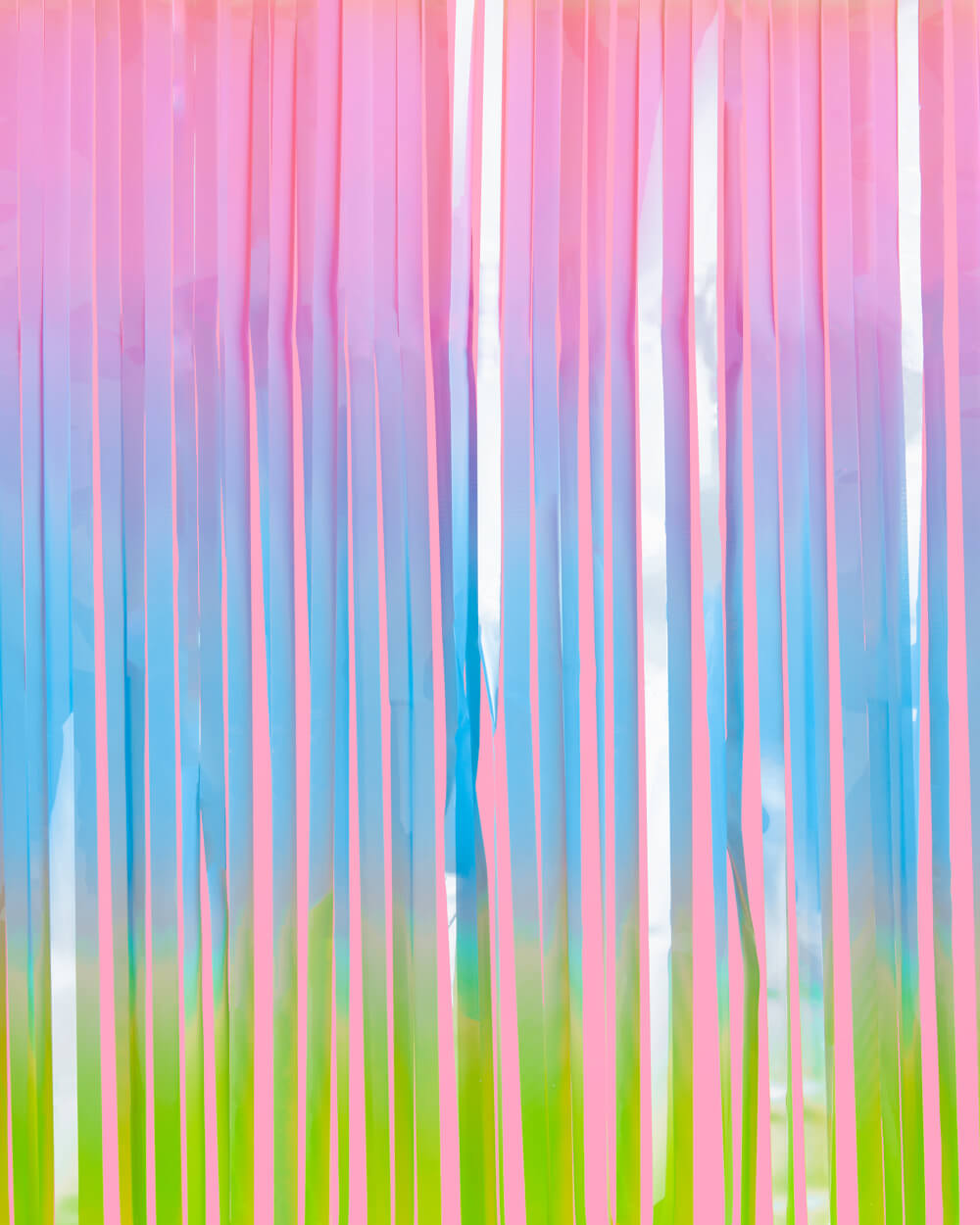 Pastel Party Curtain - rainbow foil curtain