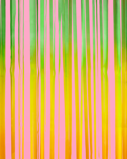 Pastel Party Curtain - rainbow foil curtain
