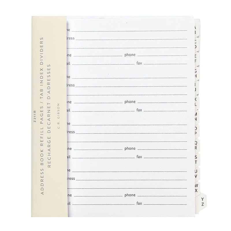 A1 Address Book Refill