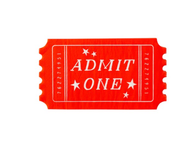 Carnival Ticket Shaped Napkin