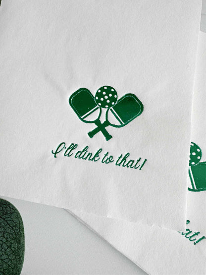 Pickleball I'll Dink to That Cocktail Napkins